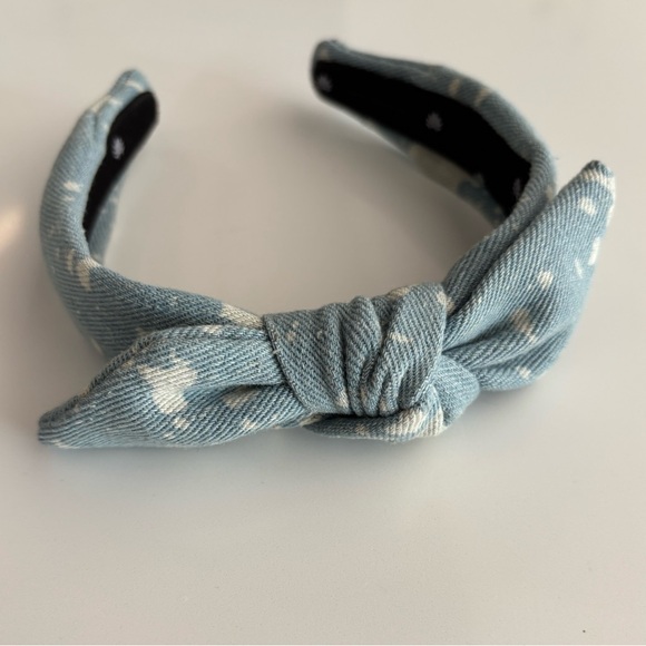 🩵LELE SADOUGHI Women’s Denim Bow Headband - Picture 1 of 5